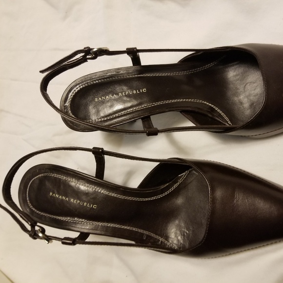 Banana Republic Spanish Espresso Leather Heels - Picture 4 of 5